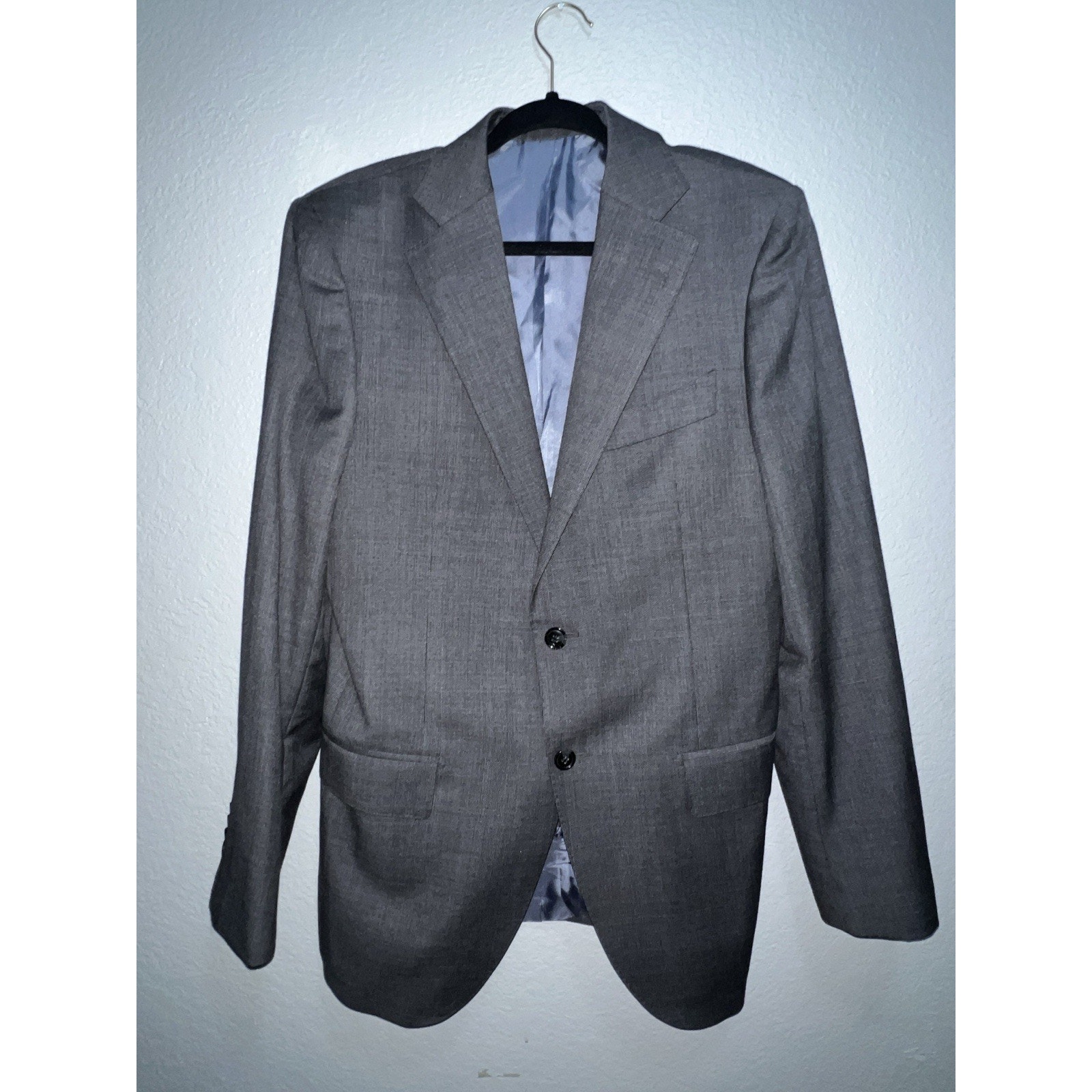 Suitsupply Napoli Solid Gray 100% Wool Mens Blazer Sport Coat Jacket 98/40r